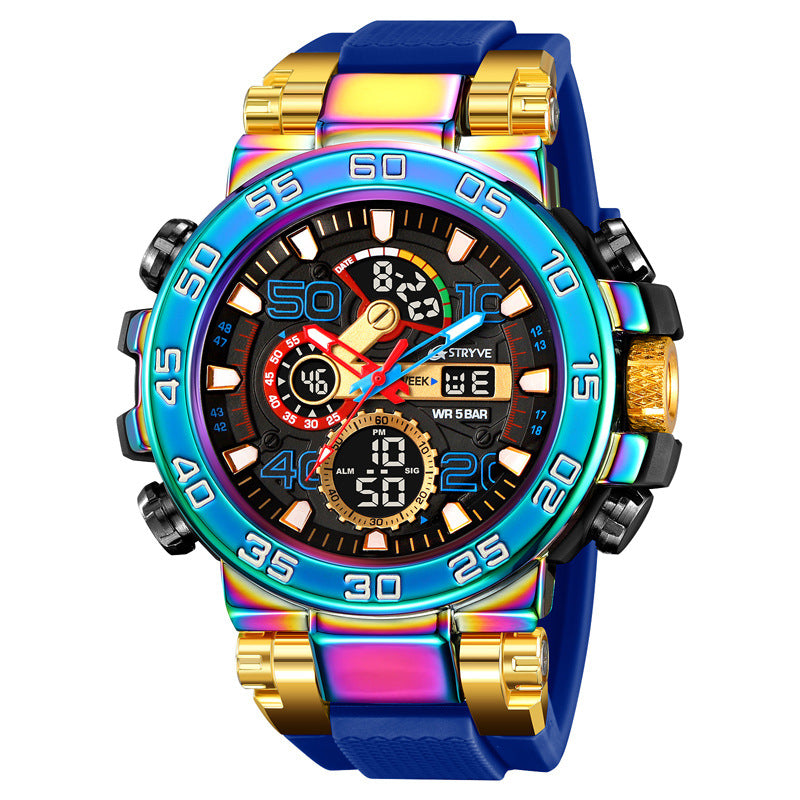 Sports Colorful Luminous Chronograph Waterproof Multifunctional Watch