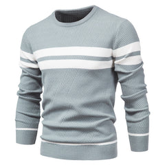 Big & Tall Men's Casual Striped Pullover Colorblock Crewneck Sweater S-2XL