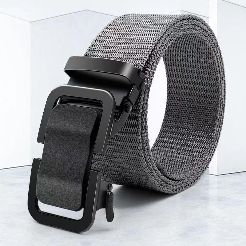 Canvas Nylon Belt Hole-free Automatic Buckle Ultra Thin And Durable