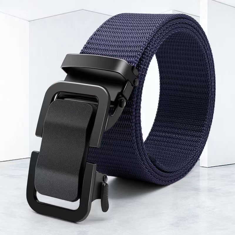 Canvas Nylon Belt Hole-free Automatic Buckle Ultra Thin And Durable