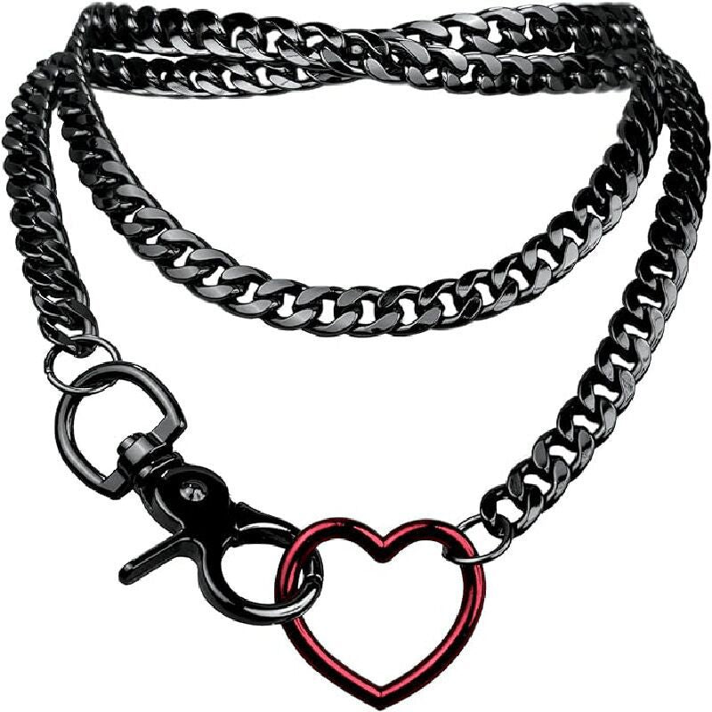 Heart-shaped Multilayer Cuban Necklace