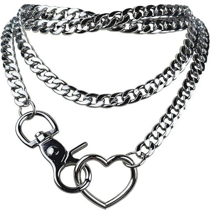 Heart-shaped Multilayer Cuban Necklace