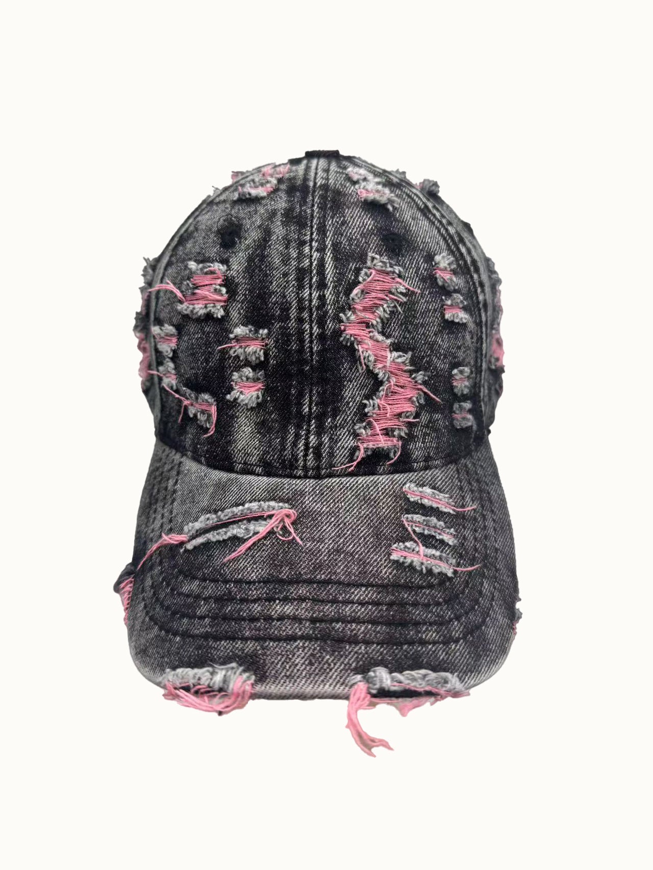 Personalized Washed Denim Hole Vintage Cap