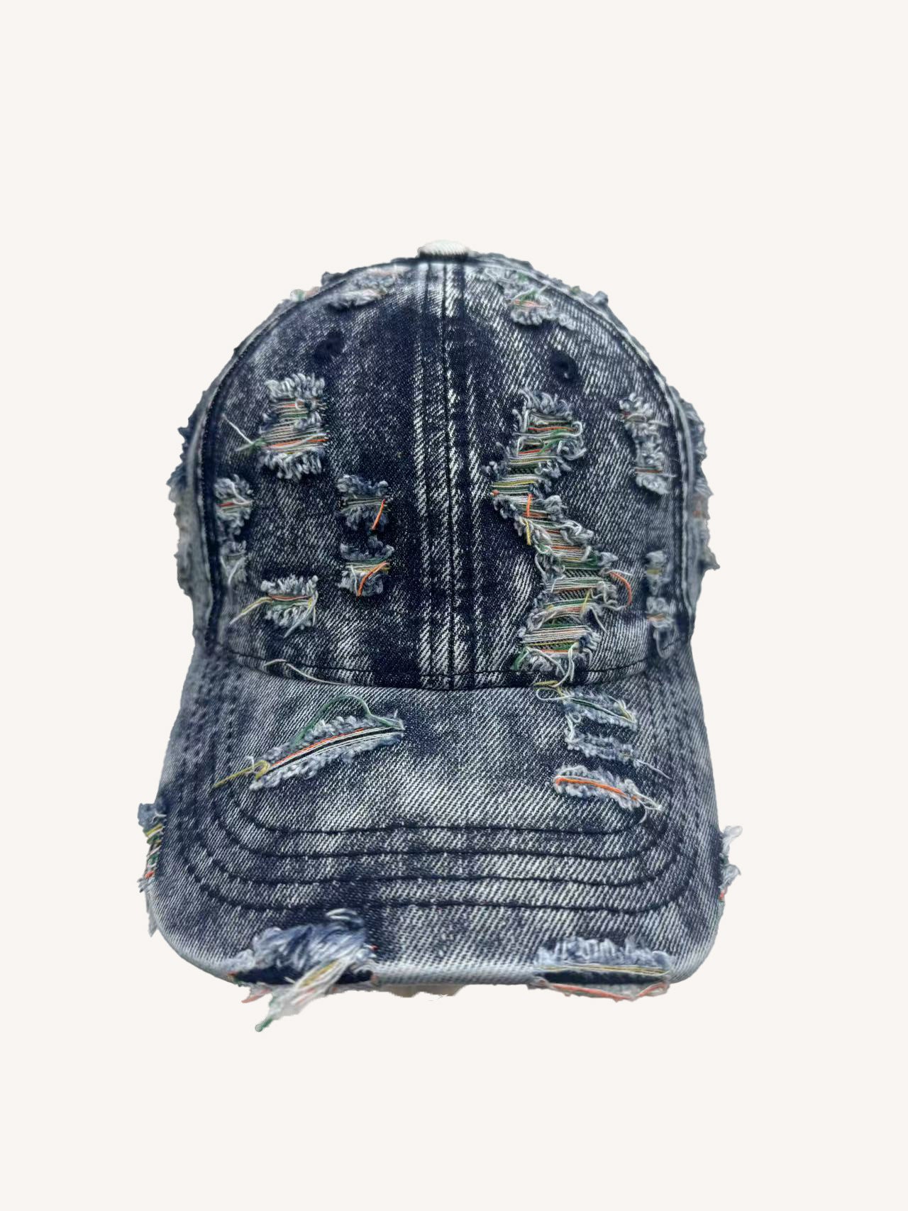 Personalized Washed Denim Hole Vintage Cap