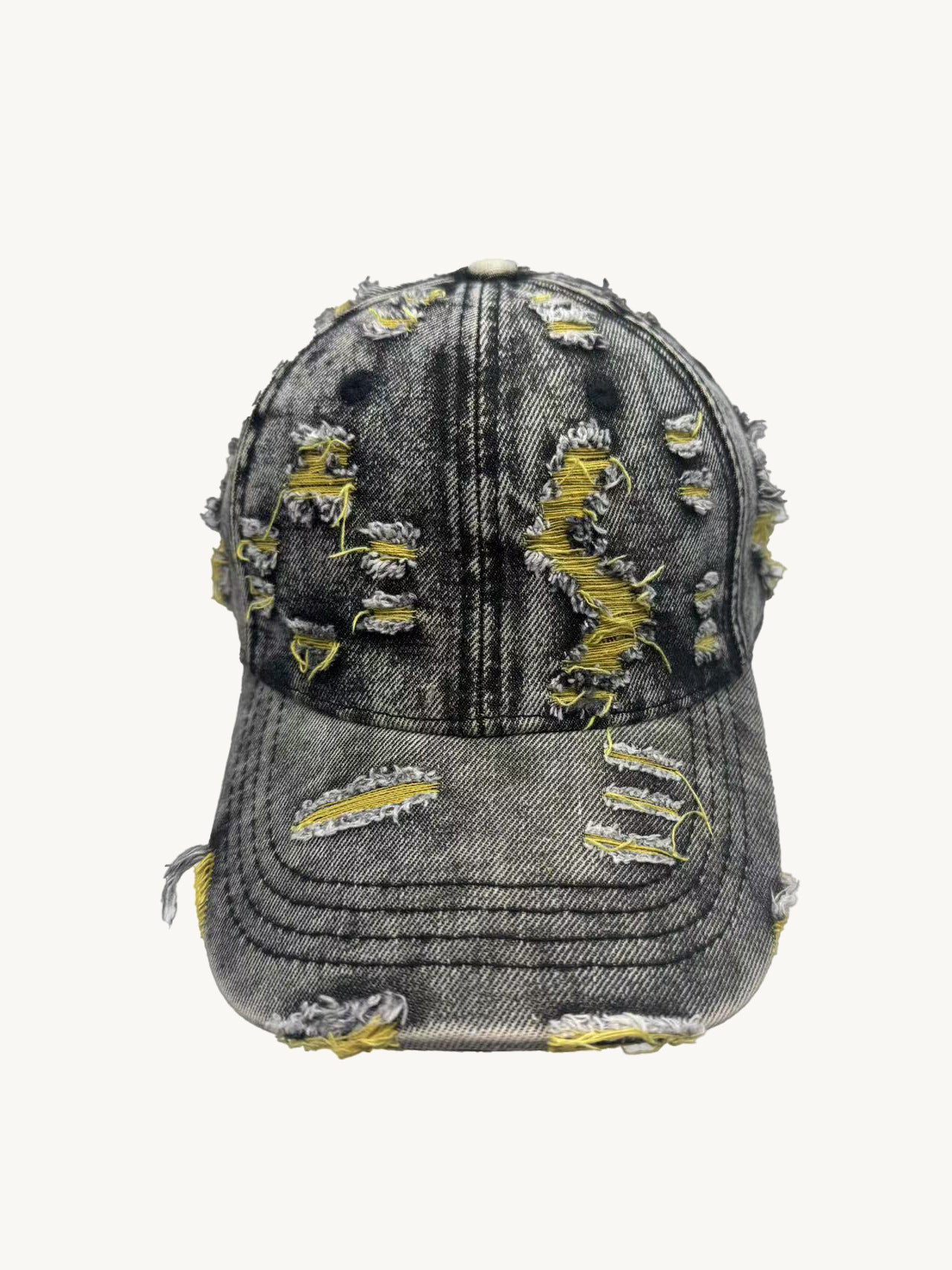 Personalized Washed Denim Hole Vintage Cap