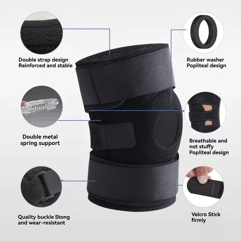 Plus Size Knee Braces for Man and Women, Extra Size Large Size Adjustable Knee Support with Side Stabilizers for Fit Women & Men