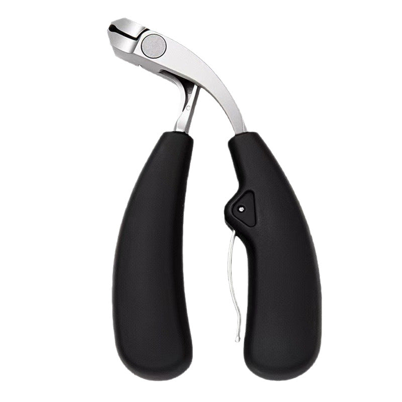 1pc G31 Premium Nail Clippers, Modern Design with Stainless Steel Blade, Concave Edge & Wide Opening for Thick Nails, Anti-Splash Long Handle, Arc Shape Cuticle Trimmer