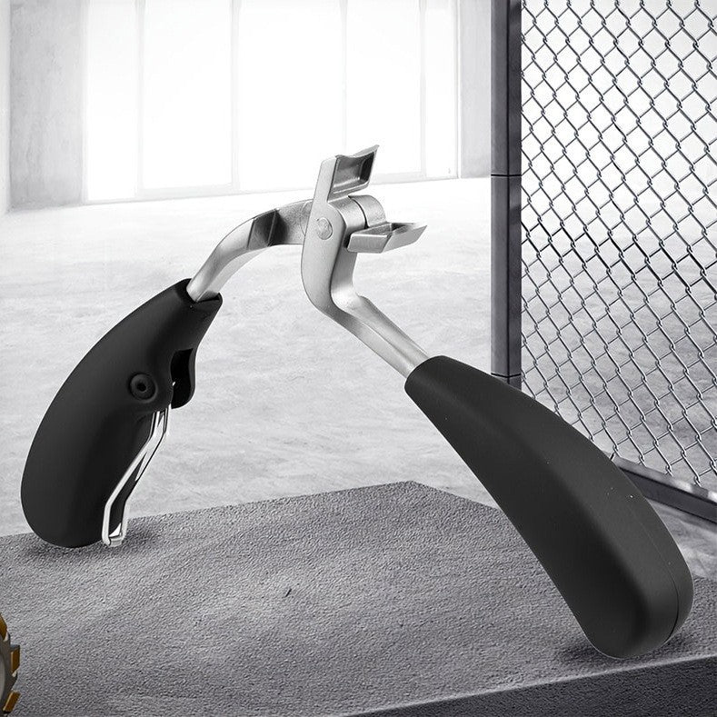 1pc G31 Premium Nail Clippers, Modern Design with Stainless Steel Blade, Concave Edge & Wide Opening for Thick Nails, Anti-Splash Long Handle, Arc Shape Cuticle Trimmer