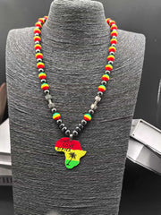 Natural Stone 10mm Turquoise Black Gallstone Cross Rosary Men's Necklace Long Chain Accessories