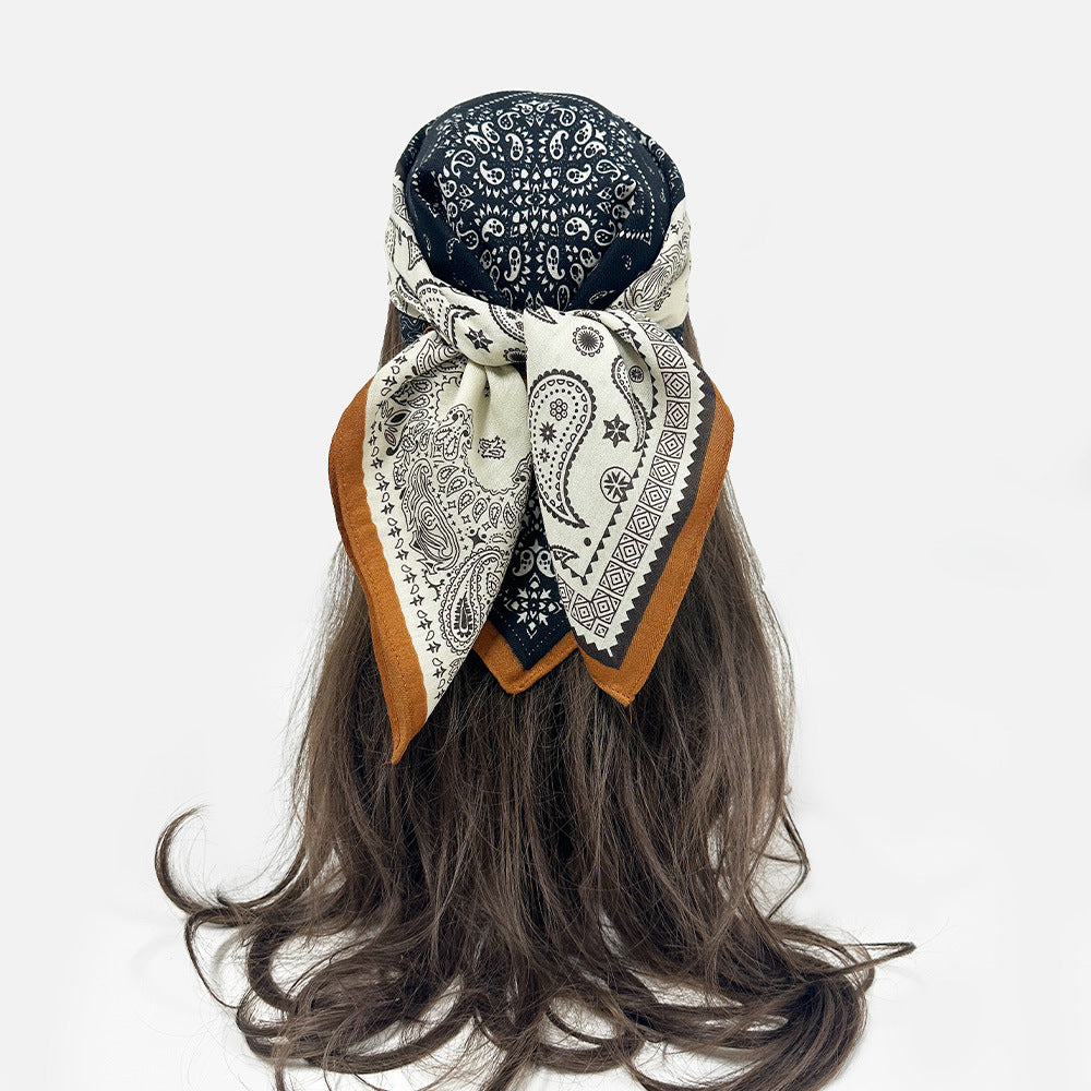 Cashew Flower Square Decorative Scarf Dual-use Headscarf