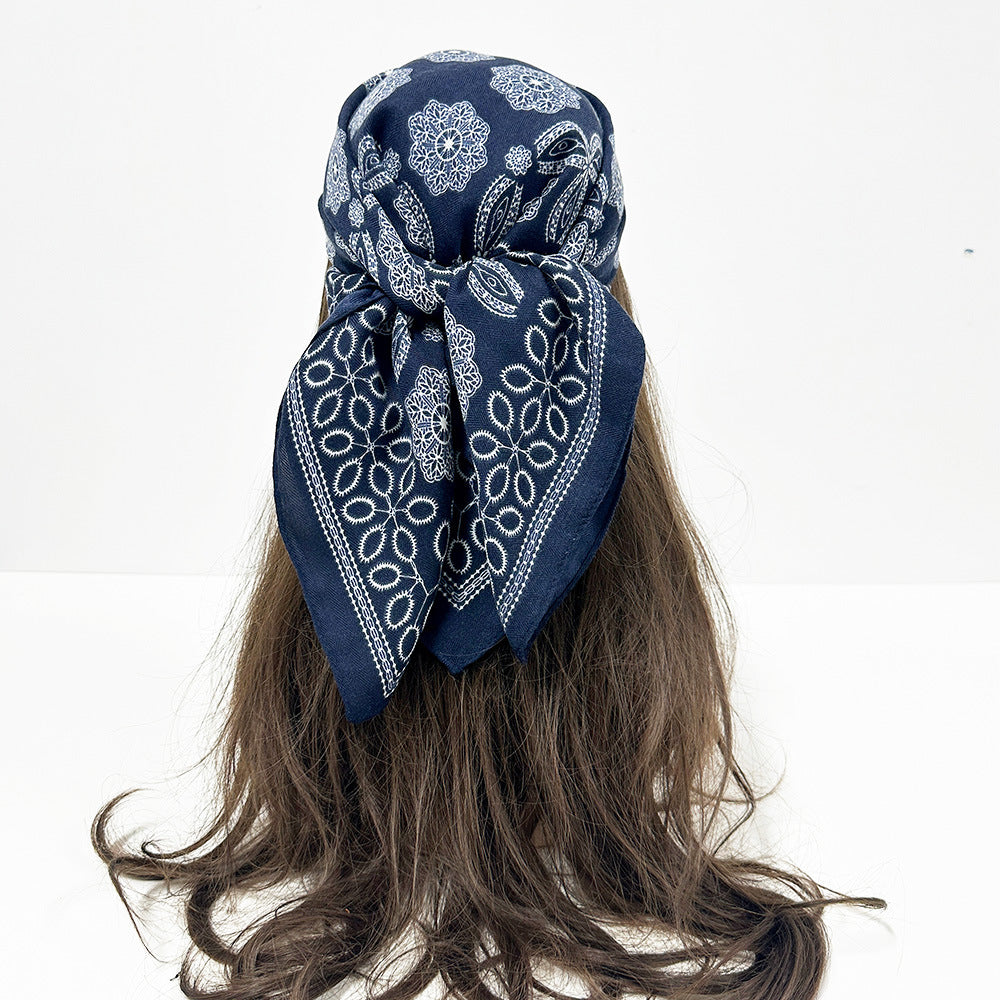 Cashew Flower Square Decorative Scarf Dual-use Headscarf
