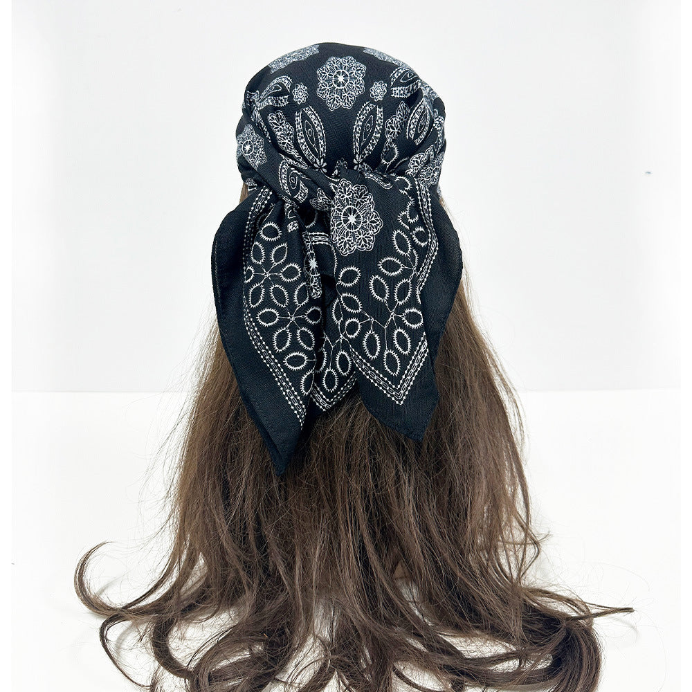 Cashew Flower Square Decorative Scarf Dual-use Headscarf