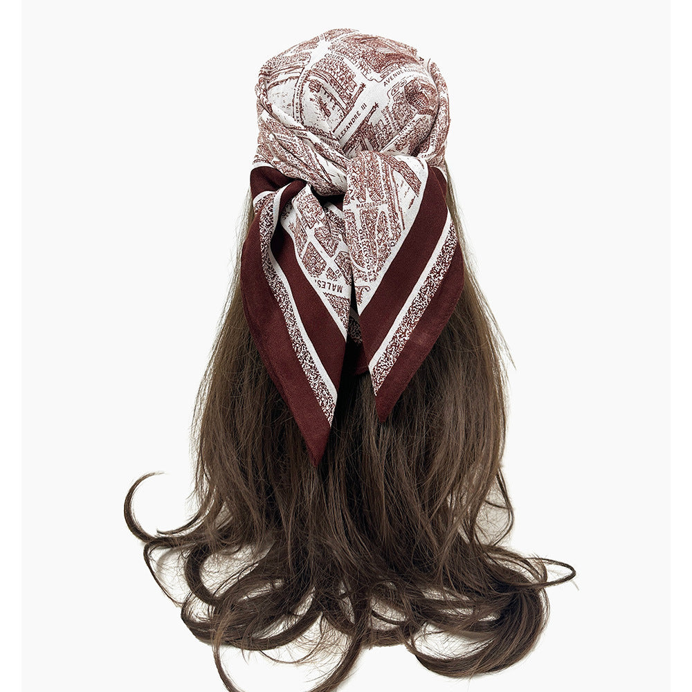 Cashew Flower Square Decorative Scarf Dual-use Headscarf