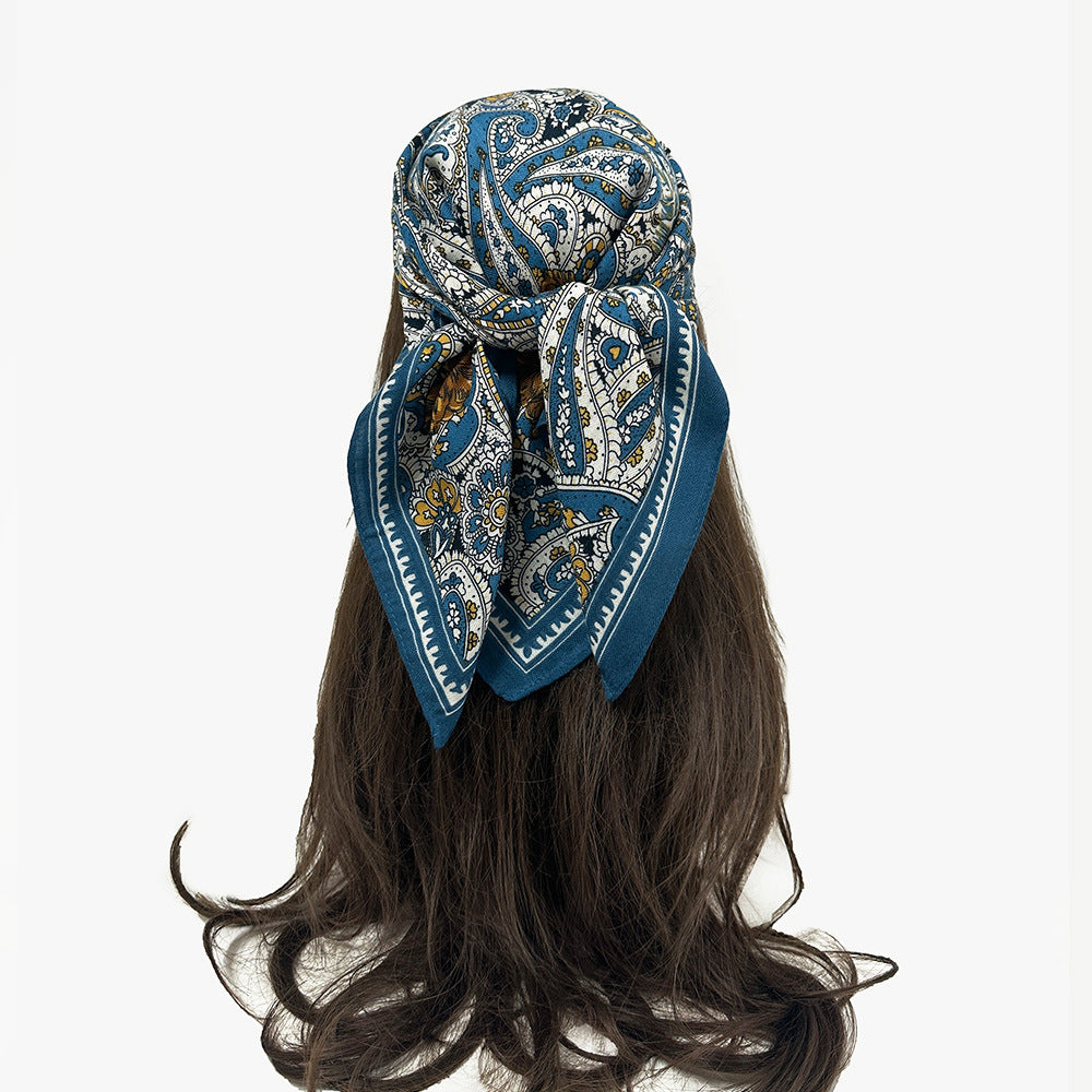 Cashew Flower Square Decorative Scarf Dual-use Headscarf