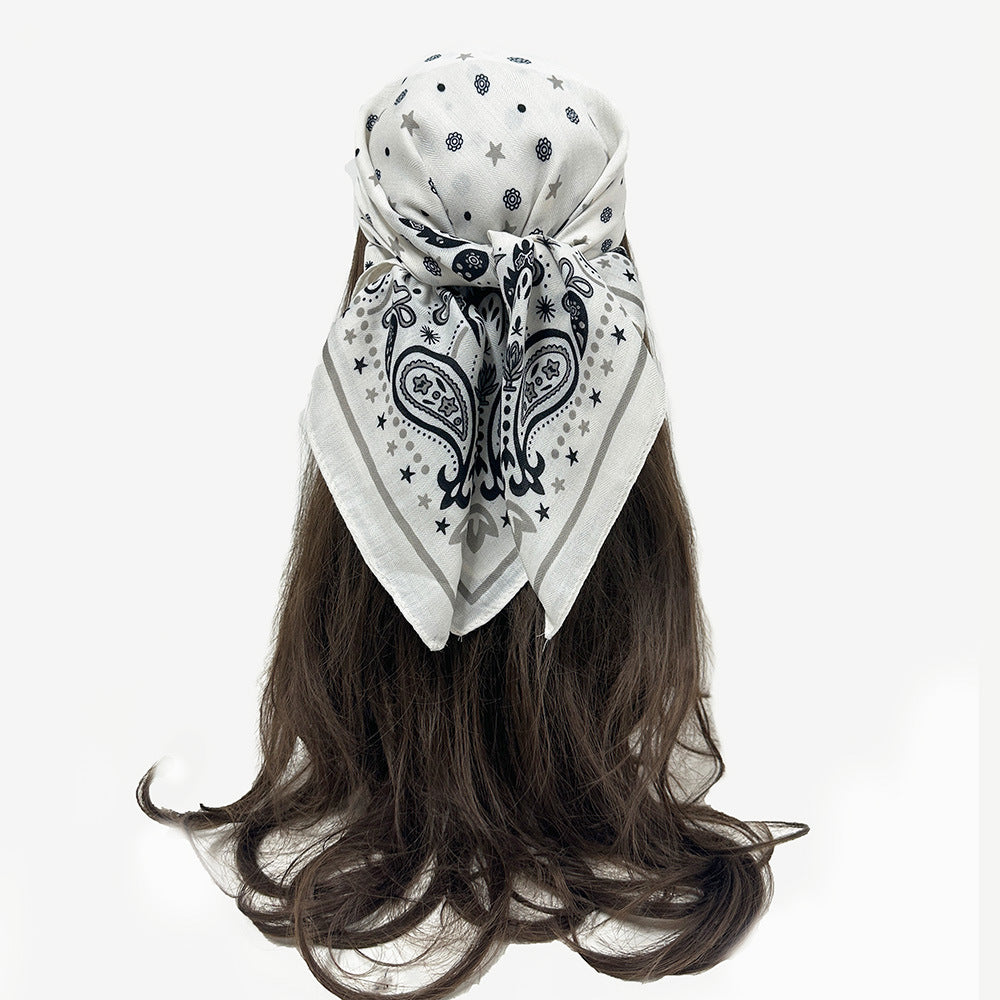 Cashew Flower Square Decorative Scarf Dual-use Headscarf