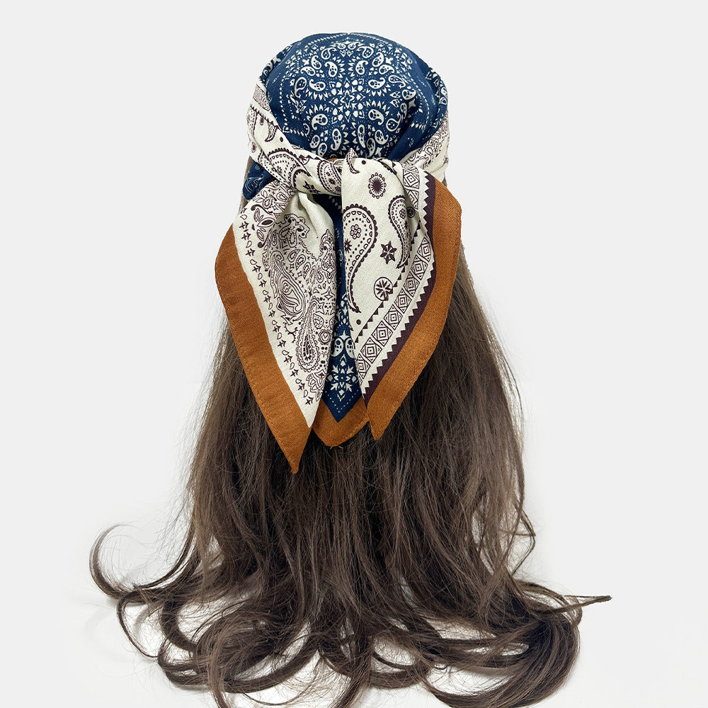 Cashew Flower Square Decorative Scarf Dual-use Headscarf