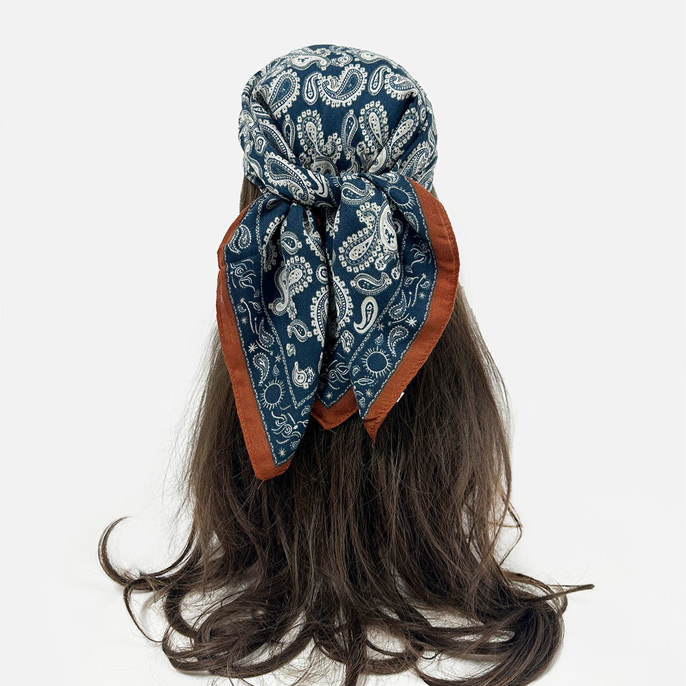 Cashew Flower Square Decorative Scarf Dual-use Headscarf