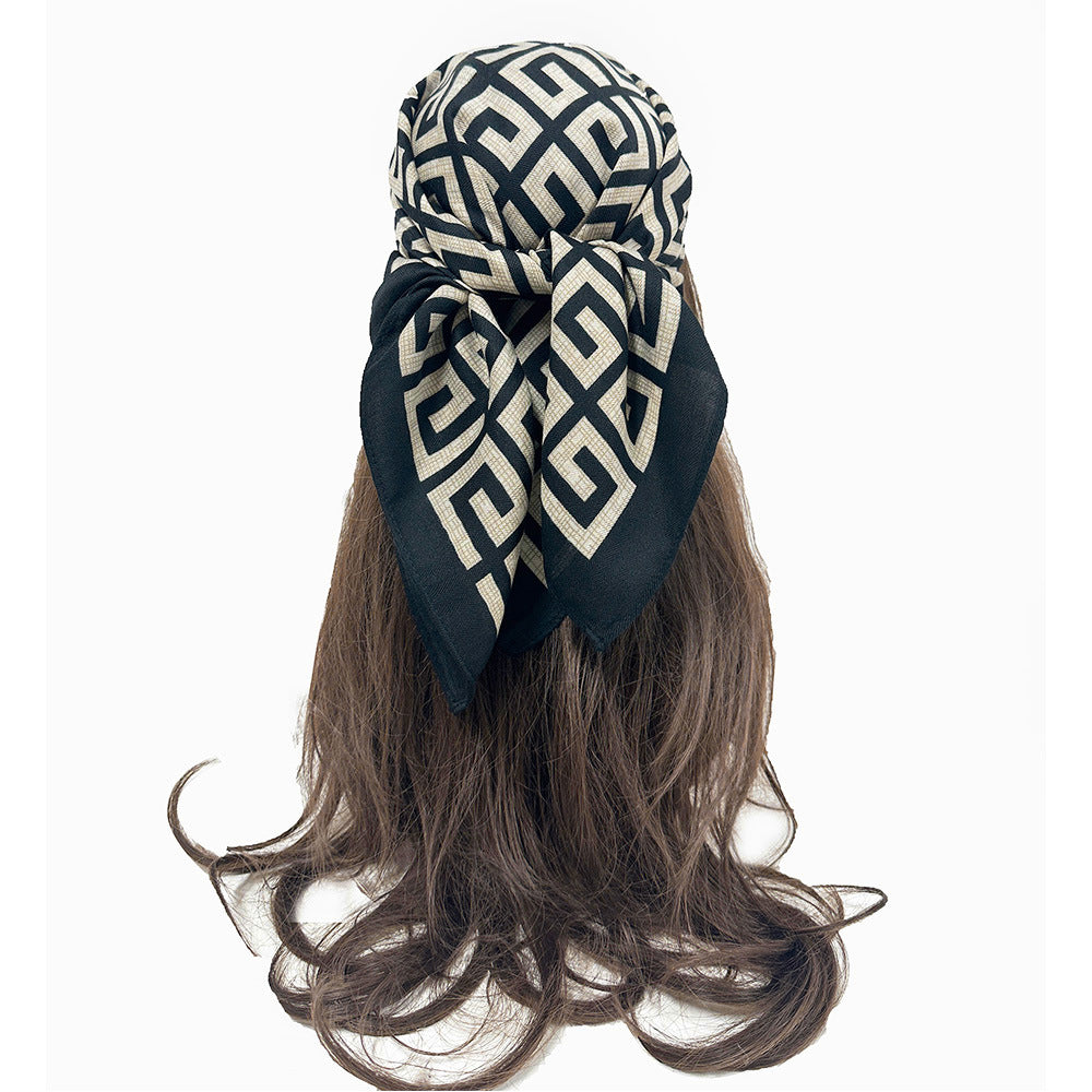 Cashew Flower Square Decorative Scarf Dual-use Headscarf