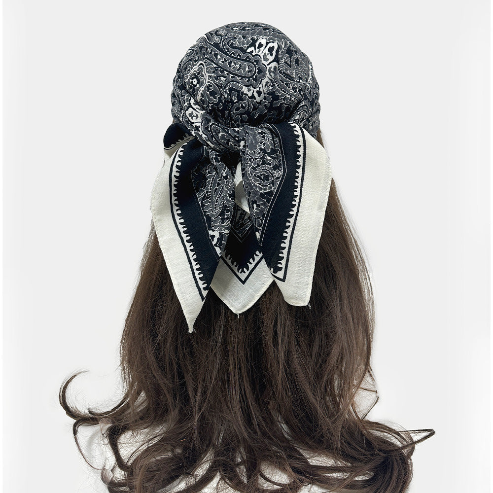 Cashew Flower Square Decorative Scarf Dual-use Headscarf