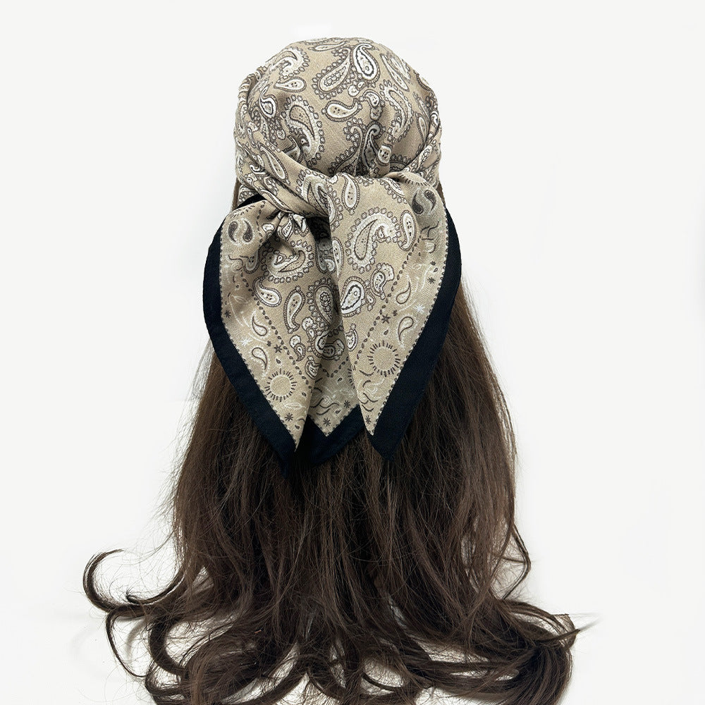 Cashew Flower Square Decorative Scarf Dual-use Headscarf