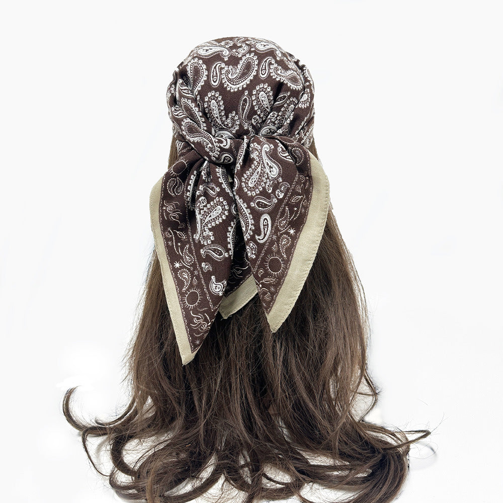 Cashew Flower Square Decorative Scarf Dual-use Headscarf