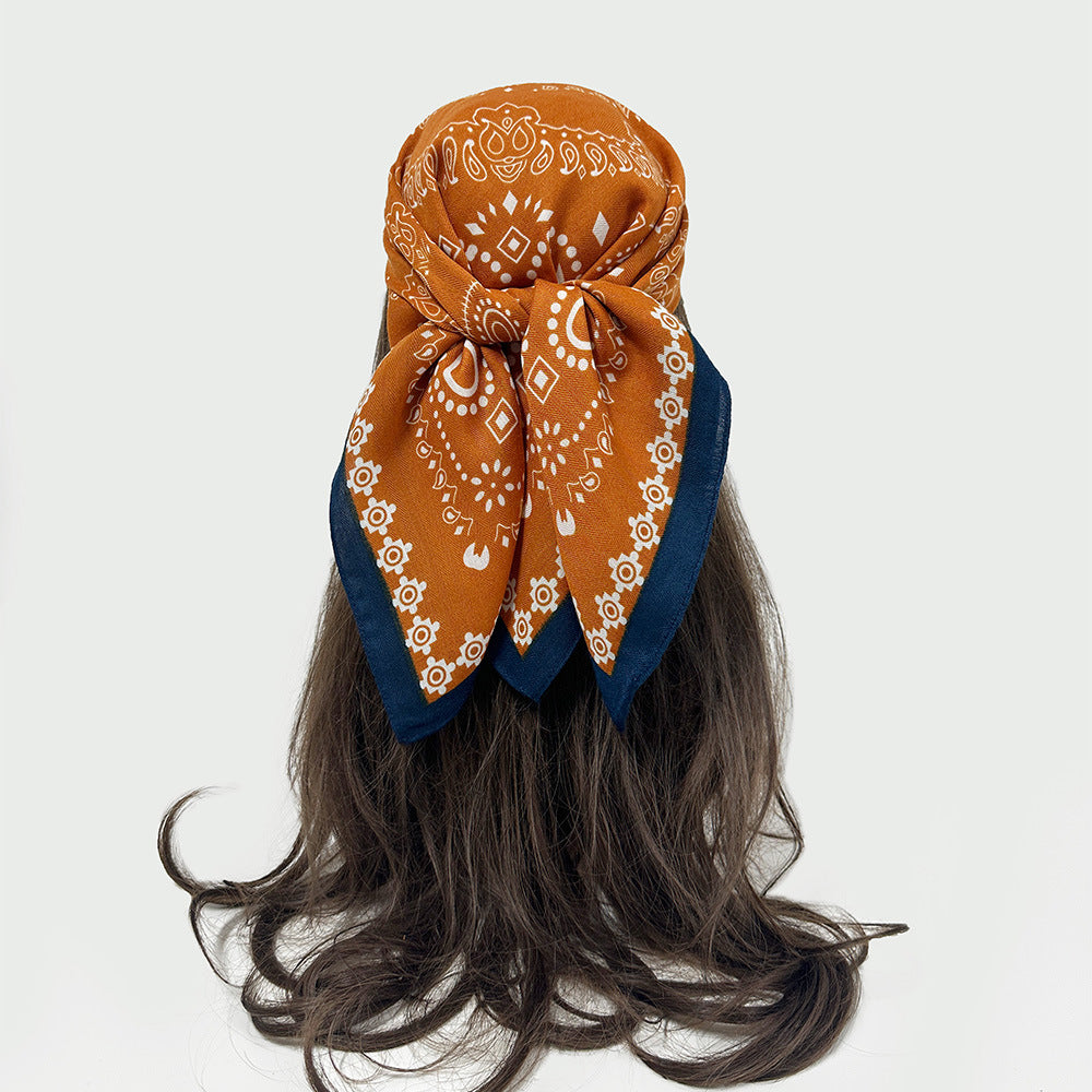 Cashew Flower Square Decorative Scarf Dual-use Headscarf