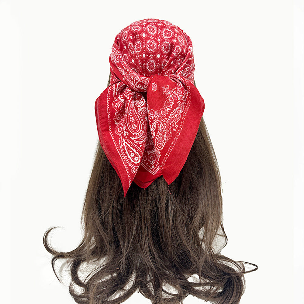 Cashew Flower Square Decorative Scarf Dual-use Headscarf