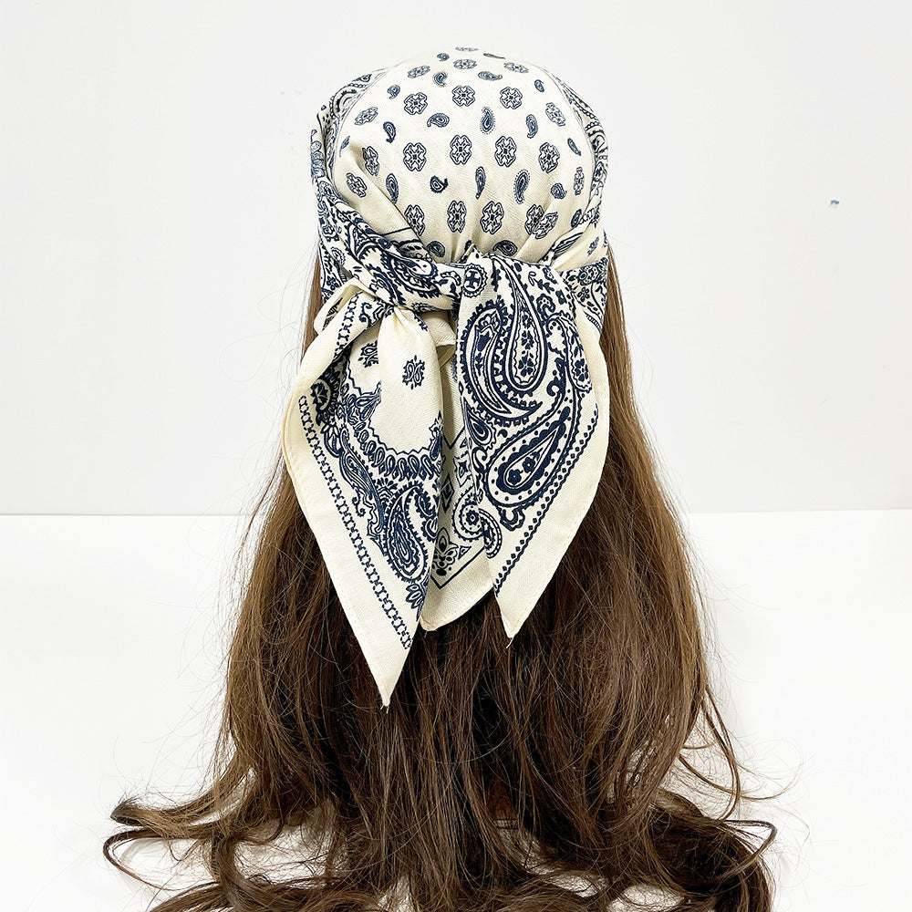 Cashew Flower Square Decorative Scarf Dual-use Headscarf