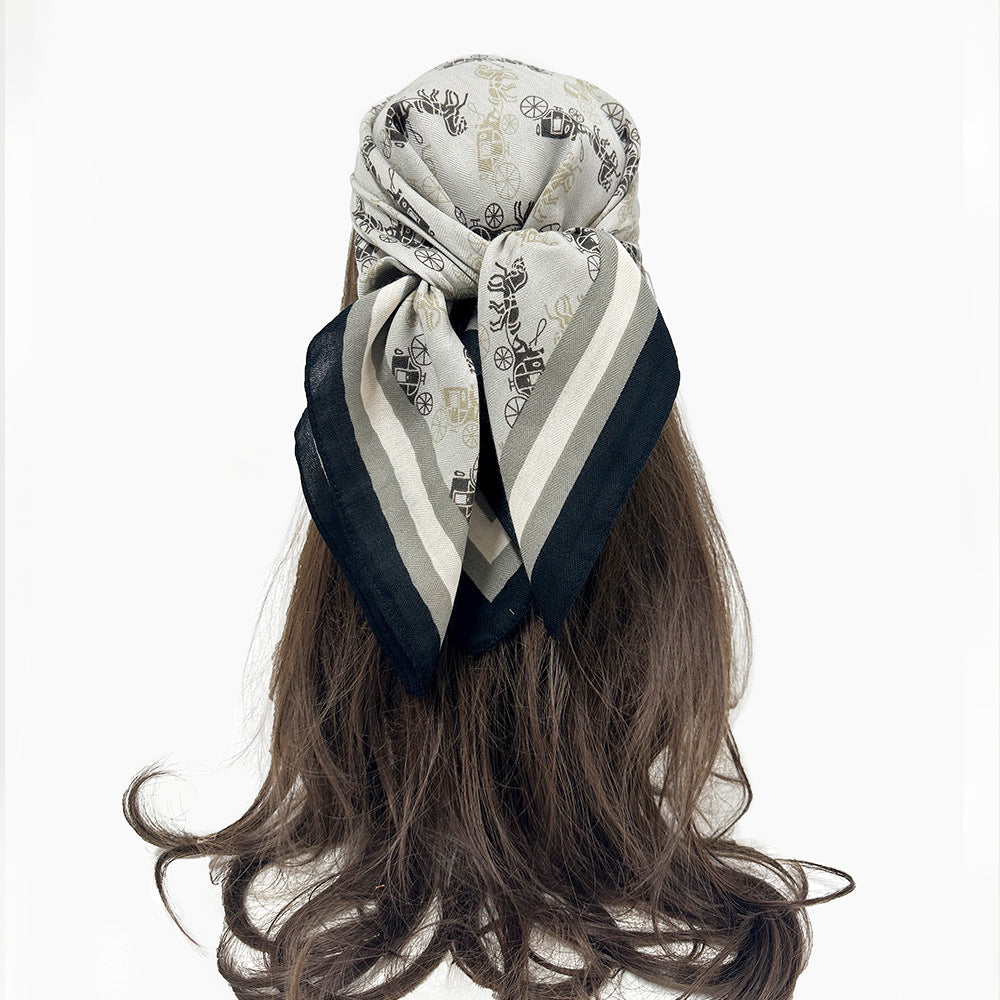 Cashew Flower Square Decorative Scarf Dual-use Headscarf