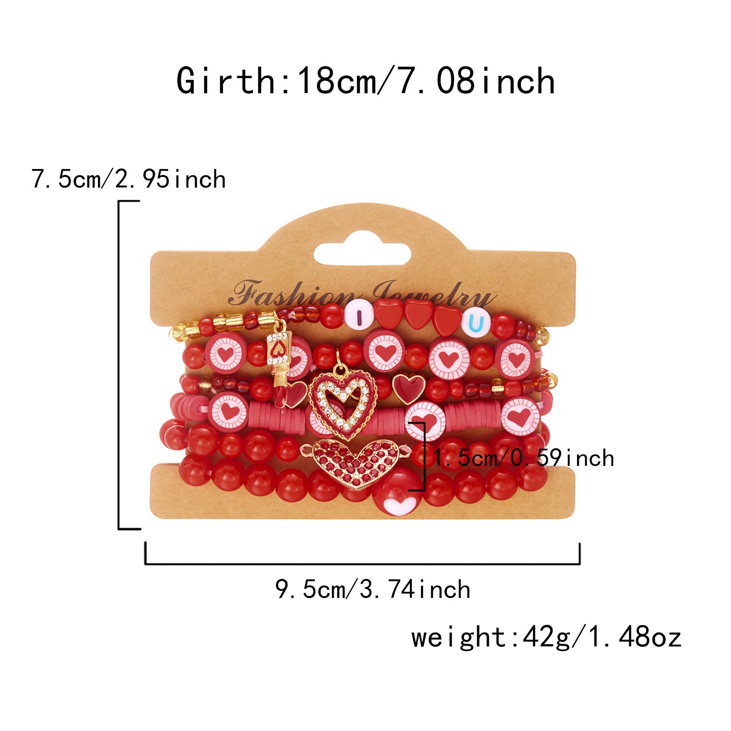 Fashion OL Valentine's Day Love Flower Red Overlapping Couple Bracelet