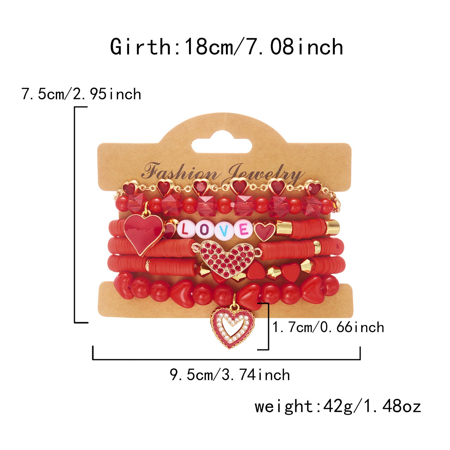 Fashion OL Valentine's Day Love Flower Red Overlapping Couple Bracelet