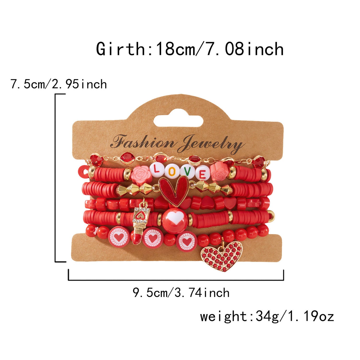 Fashion OL Valentine's Day Love Flower Red Overlapping Couple Bracelet