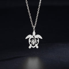 Hollow Turtle Natural Animal Stainless Steel Necklace