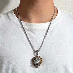 Lion Head Pendant Necklace