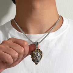 Lion Head Pendant Necklace