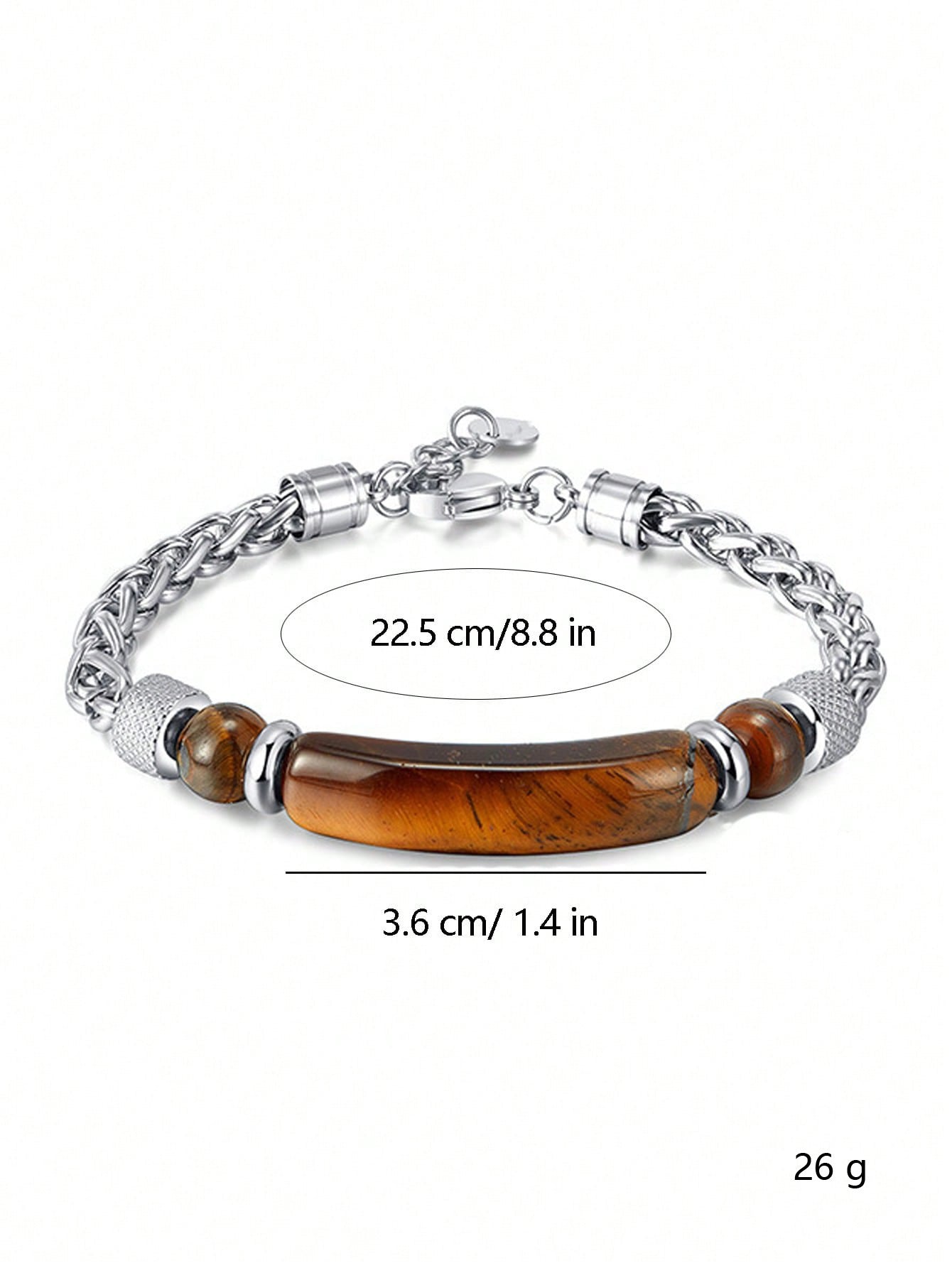 Tiger Eye Bracelet Cuban Chain Blackstone Bracelet