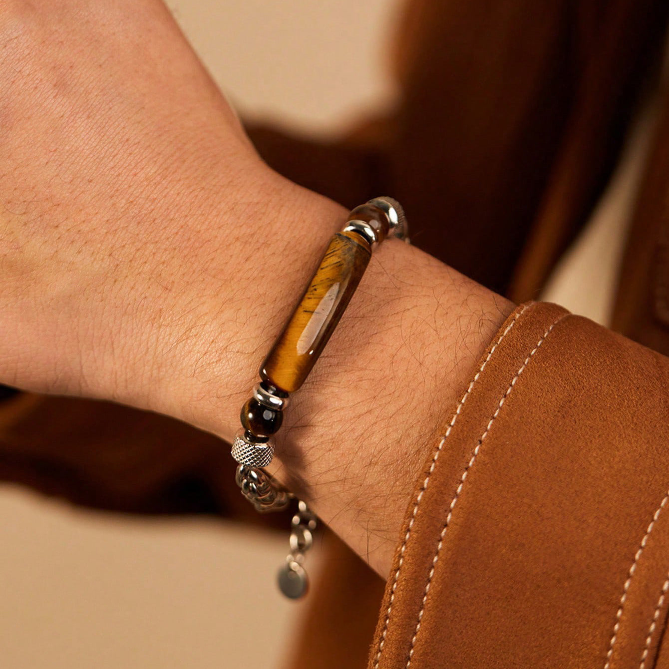 Tiger Eye Bracelet Cuban Chain Blackstone Bracelet