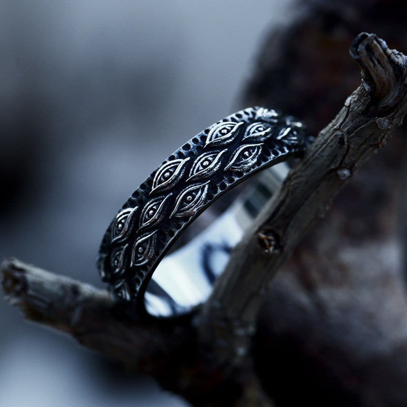 Vintage Viking Totem Eye Ring