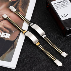 Business Retro Bracelet Rope Wided Bracelet Couple Gift