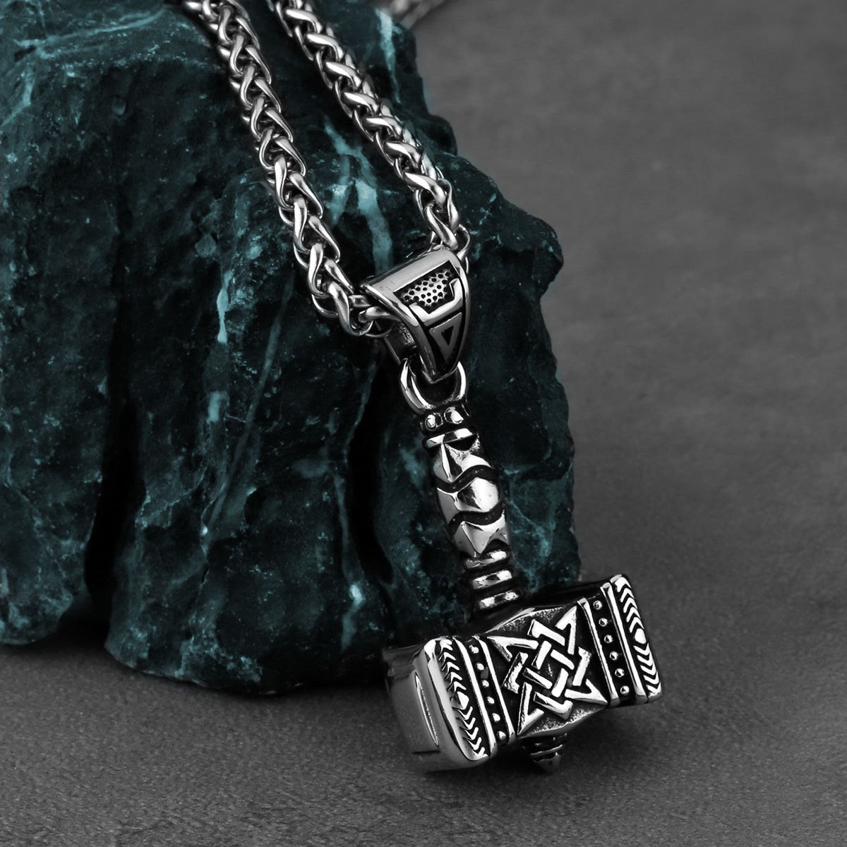 Vintage Viking Thor's Hammer Pendant Necklace