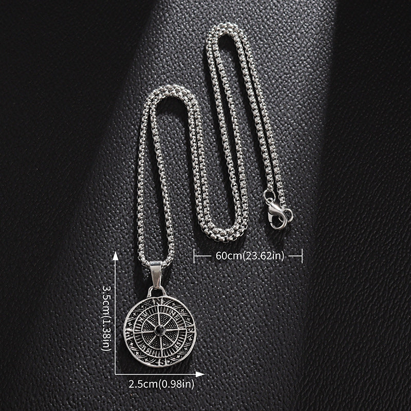 Compass Compass Men's Pendant Necklace