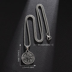 Compass Compass Men's Pendant Necklace