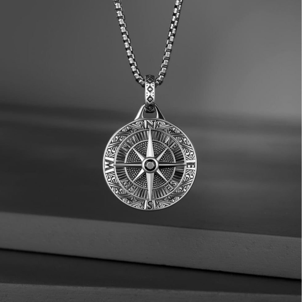 Compass Compass Men's Pendant Necklace