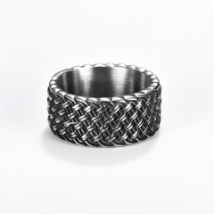 Circle Ring Titanium Steel Men's Vintage Band