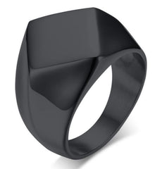 Irregular Diamond-Shaped Solid Titanium Steel Ring