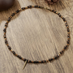Black Onyx Ethnic-Style Surfer Men's Gift Vintage Necklace