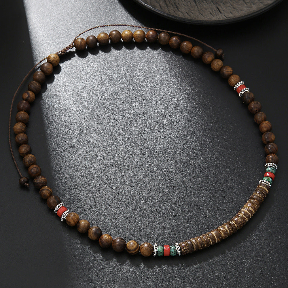Black Onyx Ethnic-Style Surfer Men's Gift Vintage Necklace