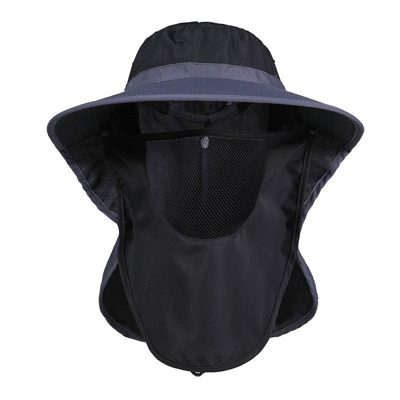 Summer Outgoing Outdoor Sunscreen Hat Women's Quick-drying Face-covering Fisherman Hat Men's Western Cowboy Hat Traveling Hiking Mountaineering Hat