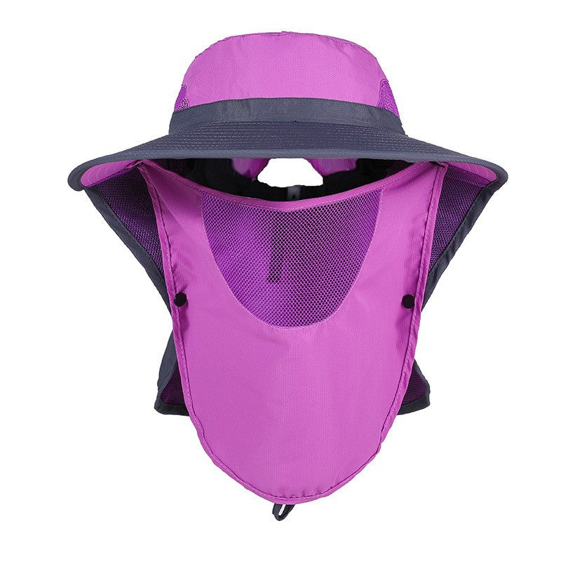 Summer Outgoing Outdoor Sunscreen Hat Women's Quick-drying Face-covering Fisherman Hat Men's Western Cowboy Hat Traveling Hiking Mountaineering Hat