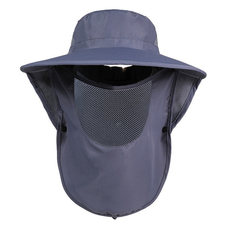 Summer Outgoing Outdoor Sunscreen Hat Women's Quick-drying Face-covering Fisherman Hat Men's Western Cowboy Hat Traveling Hiking Mountaineering Hat